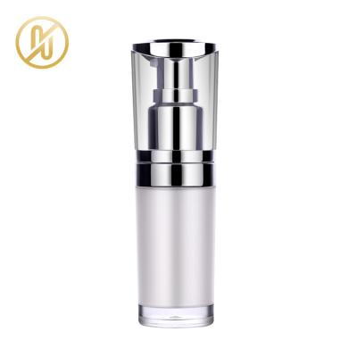 China Plastic Round Frosted White Cosmetic Bottles 15ml Container Cream Lotion Facial Cream Bottles for sale