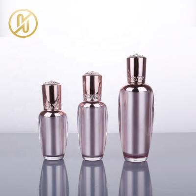 China 15ml 30ml 50ml 100ml Flower Shape PMMA Cosmetic Acrylic Pump Round Plastic Lotion Bottle for sale