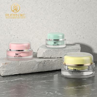 China 5g 10g 15gram Double Wall Cosmetic Acrylic Plastic Cream Jar Round Cap For Skin Care for sale