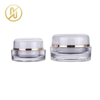 China 5g Round Cosmetic Cream Jars Customized By Ruiren 10g 15g Clear Acrylic Plastic Jar Cap Cosmetic Cream Jars for sale