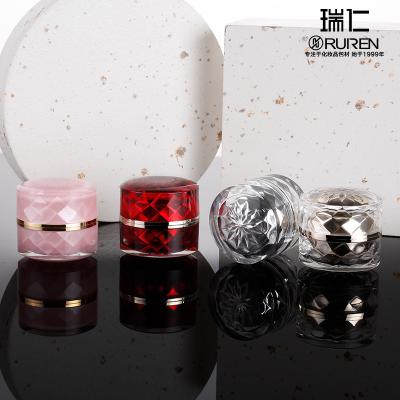 China Ruiren PP 5g Custom Round Acrylic Cosmetic Plastic Cream Jars For Skin Care for sale