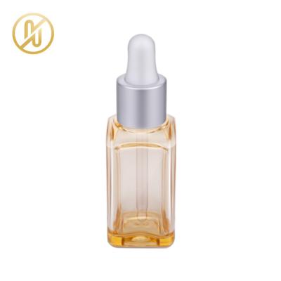 China BEAUTY PACKAGING essential oil e liquid 15ml rectangle square PETG matte amber dropper bottle with cap for sale