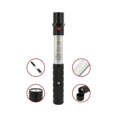 China Camping Durapower 200 Lumen 2 In 1 Magnetic Torch Aluminum Telescopic Convoy LED Tactical Flashlights With Pull Out Work Light for sale