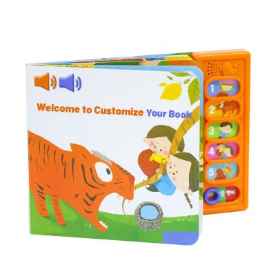 China Customized book+Sound Module Kids Early Learner Toy Customized Sound Book with Push Button for Kids Interactive Baby Sound Book for sale