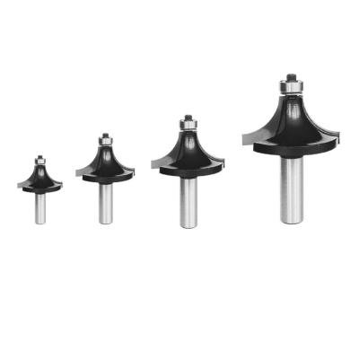 China Black 4pcs Roundover Router Bit Set Edge Beading Router Bits 8mm Shank for sale