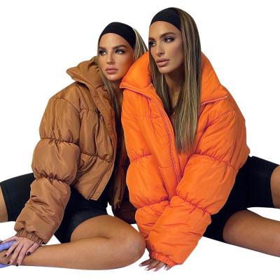 China Women's Waterproof Stripper Winter Solid Jacket Short Parkas Duck Down Loose Winter Female Snow Outwear Stripper Warm Bubble Coat for sale