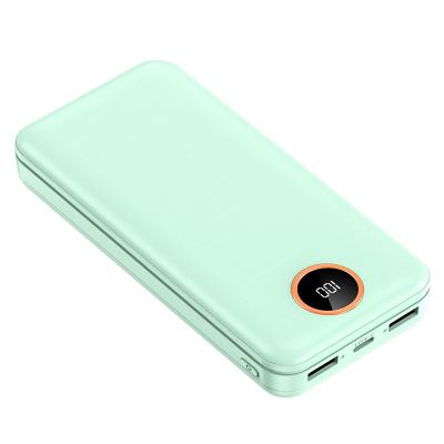 China Support 20000 Charging Support 20000 Mah Mini Power Bank Dual Usb Fast Charger Portable Ultra Thin Power Banks With 2 Left Usb Powerbank for sale