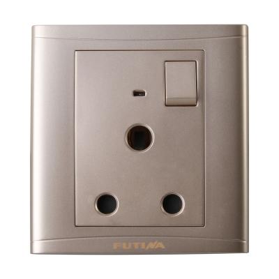 China New product A20 15A round electrical PC 3 socket high quality flame retardant good quality round electrical PC for sale