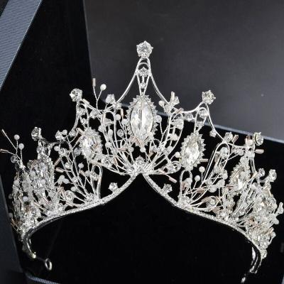 China Wedding European accessories and American style Crystal Headband Fancy Jewelry Crown bridal pearl Crystal Tiara For Wedding for sale