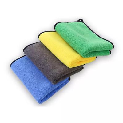 China QUICK DRY Microfiber Car Edge Plush Fabric 80 40*40cm Polyamide 20 Polyester Microfiber Car Wash Towel Clean Cleaning Cloth for sale