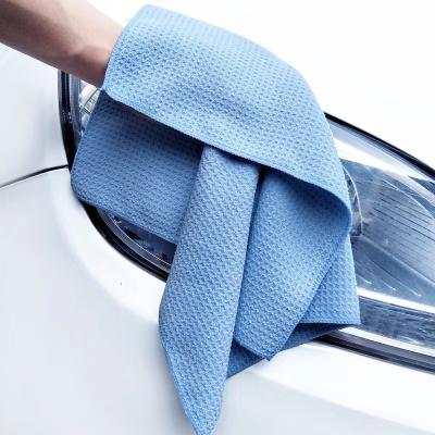 China 100% Microfiber Quick Dry Home Kitchen Pineapple New Products Polishing Drying Towels Wash Car Waffle Weave Cleaning Cloth for sale