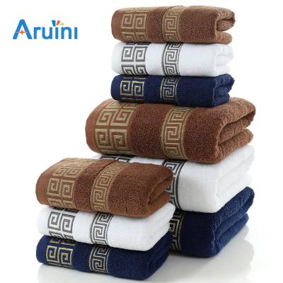 China Wholesale High Quality Luxury Bath Face Spa 100% Cotton Five Star Hotel Towel Sets Safe For Hand Children for sale