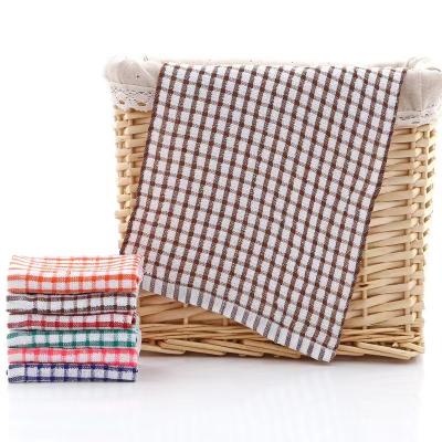 China Wholesale Child Safe Absorbent Towel 28*40cm Waffle 100% Cotton Cleaning Dish Kitchen Towels for sale