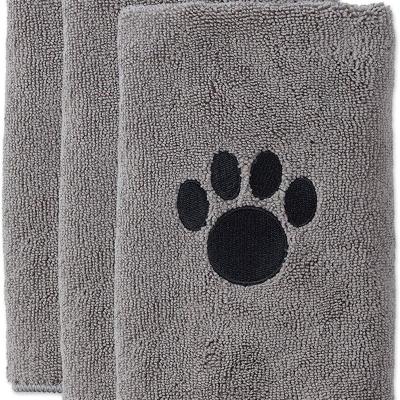 China Viable Manufacturer OEM Pet Towel Quick Drying Dog Hair Cleaning Washable Towel For Dog for sale