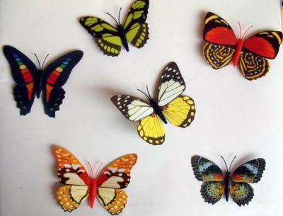 China Colorful Butterfly Craft Kids Craft Accessories 10cm 6 Mm Diameter DIY Material for sale