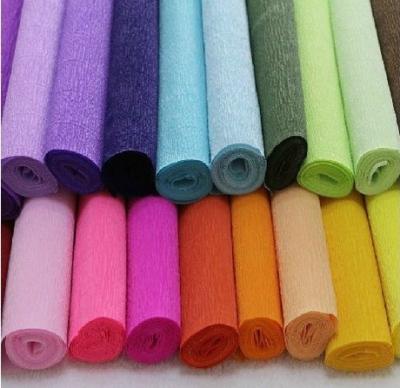 China Manual Cut Type Double Sided Crepe Paper Sheets 50cm * 250cm Size for sale