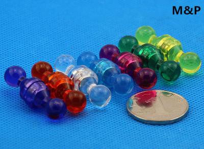 China Clear Colorful Plastic Push Pin Magnets , Cylinder / Ring Small Neodymium Magnets for sale