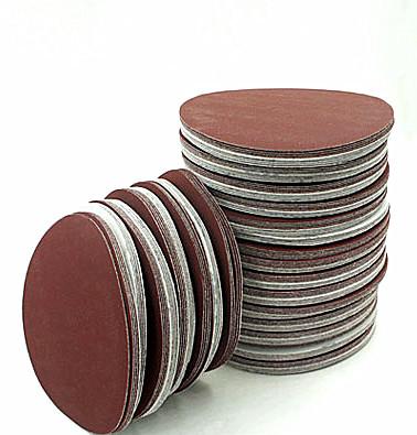 China Red Brown Colored Sand Paper Self Adhesive Sandpaper Pad 60# / 80# Grit for sale