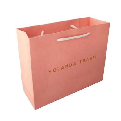 China High Quality Recycled Materials Wholesale Materials Supermarket Shoes Clothing Kraft Paper Bags For Mall Shopping for sale