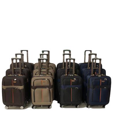 China Hot Selling Lightweight Waterproof Nylon Material Aluminum Trolley Bags With Removable Wheels OEM Sets Travel Luggage for sale