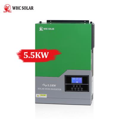 China WHC 5.5KW 5500W MPPT Hybrid Inverter Without Battery Solar Power Inverter 48V High Frequency DC To 220V AC Solar Inverter China 61*39*25cm for sale