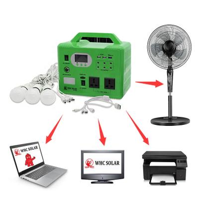 China High Efficiency Manufacturer Price Portable 300w Solar Generator Lighting System WHC 300w Home Solar Camping Generator for sale