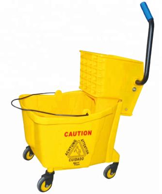 China Sustainable 36L Mop Wringer Cart Wringer Single Bucket With CE ISO9001 In Shanghai for sale