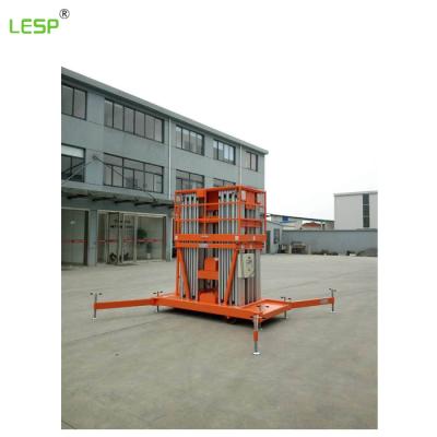 China Six Mast Aluminum Alloy Low Noise Electric Lifting Platforms, SO9001 Aluminum Alloy Hydraulic Lift Aerial Work Platform Lift for sale