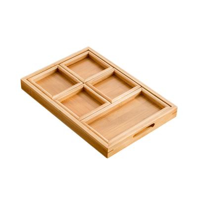 China Kitchen Bamboo Serving Trays For Coffee Table Large Rustic Coffee Tray For Coffee Tables Large Couch And Sofa Serving Tray For Food for sale