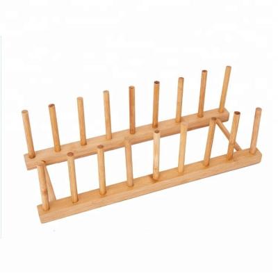 China Sustainable Bamboo Dish Drainer Storage Rack Rack for sale