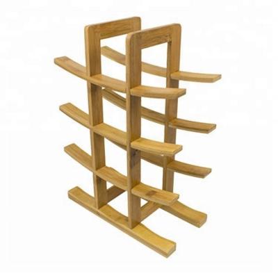 China 12 Bottle Wine Rack Wooden Wine Rack Countertops Natural Sustainable Bamboo Wooden Wine Accessories for sale