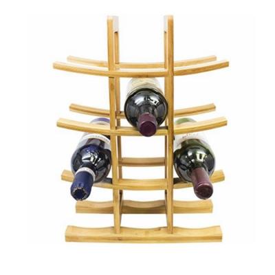 China Wooden Viable 12 Compartments Bamboo Wine Rack Rack for sale