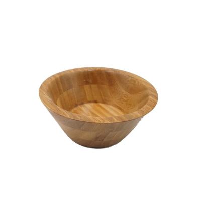 China Sustainable Natural Sustainable Bamboo Wooden Bowl For Salad Fruit Noodles Rice Miso Pasta for sale