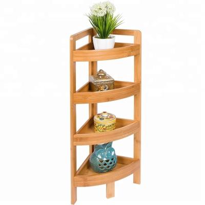 China Sustainable Row Foldable Single Bamboo Storage Hanging Shelf for sale