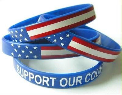 China colorful custom silicone/soft pvc/rubber silicone bracelet for promotional usage for sale