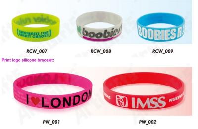 China colorful custom silicone/soft pvc/rubber silicone bracelet for promotional usage for sale