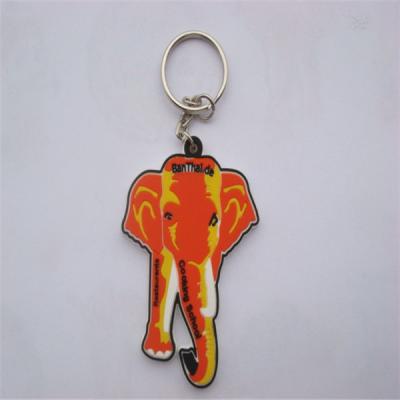 China cute elephant face shape key chain for decoration/promotion with soft pvc /silicone/rubber for sale