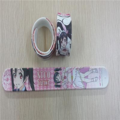 China colorful custom silicone/soft pvc/rubber silicone wrist band for decoration with logo for sale