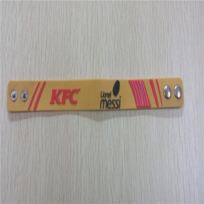 China simple design silicone/soft pvc/rubber silicone wrist band for decoration /promotion for sale