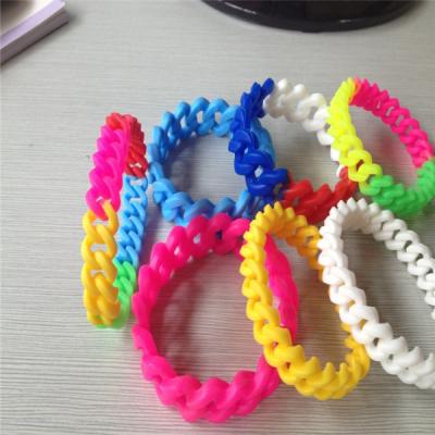 China hot salling silicone/soft pvc/rubber silicone bracelet for decoration /promotion/hear for sale