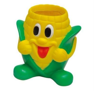 China garnish corn shape 3D silicone/rubber/ plastic desk  pen & brush holders for ornaments for sale