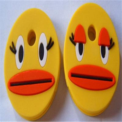 China 2D/3D custom adorable silicone big mouth duck  key covers as souvenir with customized logo for sale