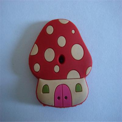 China 2D/3D custom adorable silicone mushroom key covers as souvenir with customized logo for sale