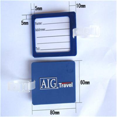 China Manufacturer customized plastic/silicone/rubber luggage tag for business trap for sale