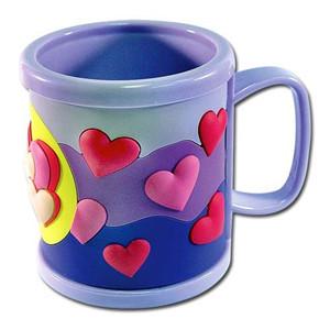 China 3D cute food grade silione 8*8 tea/coffee Mug with customized design for promotion for sale