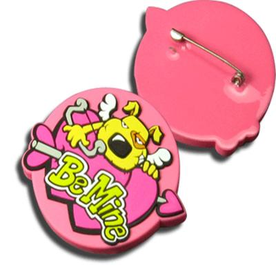 China Colorful soft PVC /Silicone brooch / Colorful brooch / Mini cute brooch for sale