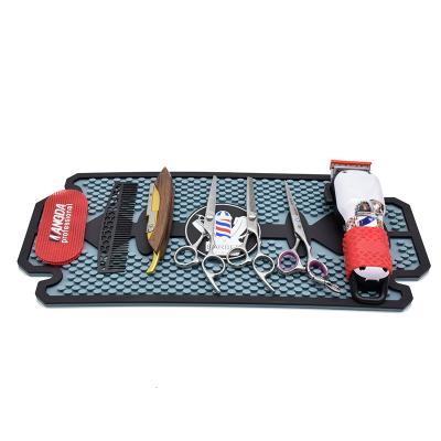 China 2019 New Barber Shop Pvc Nonslip Material Beauty Salon tools PVC Rubber Silicone Mat for sale