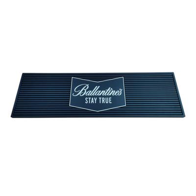 China custom beer Coaster soft pvc rubber bar drip rail mat with logo Bar Beer Mats for sale