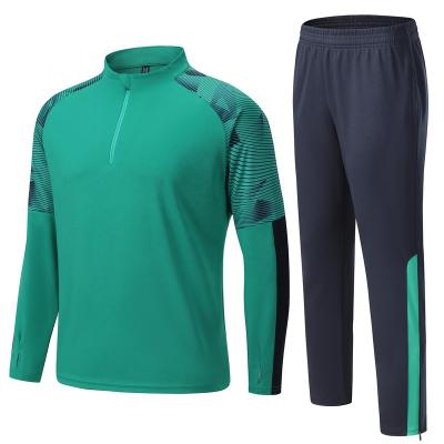 China Breathable thin set of autumn and winter sportswear, soccer jersey, fitness training uniform for sale