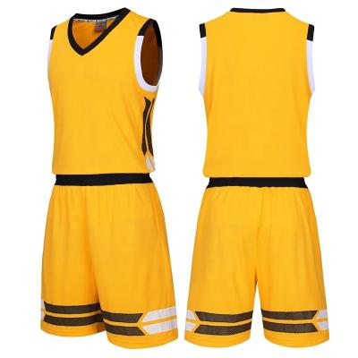 China Custom Quick-Drying Antibacterial Breathable Orange Basketball Uniform Training Basketball Uniform Set for sale